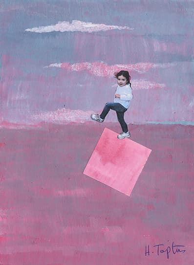 Ζωή, Ακρυλικό κολάζ, 30,5x23 εκ.