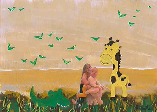 Anna - Artur, Ακρυλικό κολάζ, 30,5x23 εκ.