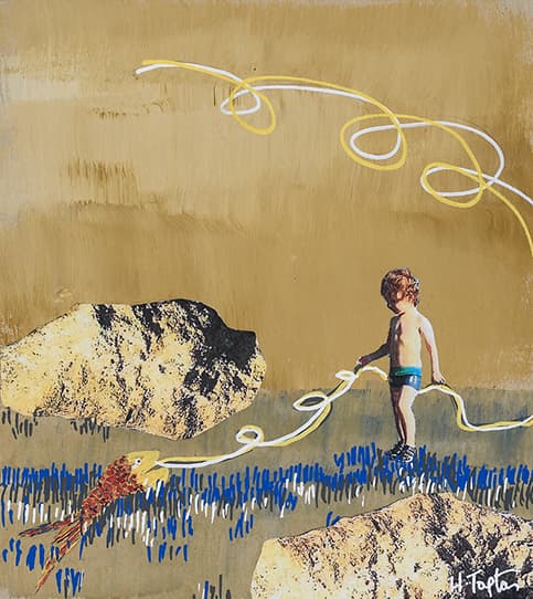 Ηρακλής, Ακρυλικό κολάζ, 25x22 εκ.